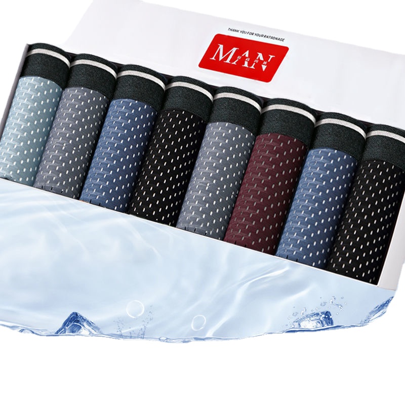 Boxer Shorts Modal - 8 sztuk/partia majtki męskie lodowy jedwab