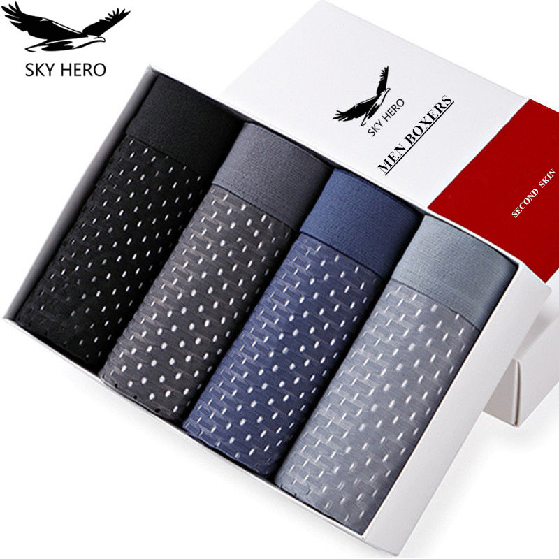 Boxer Shorts Modal - 4 sztuk/partia bielizna męska majtki bokserki