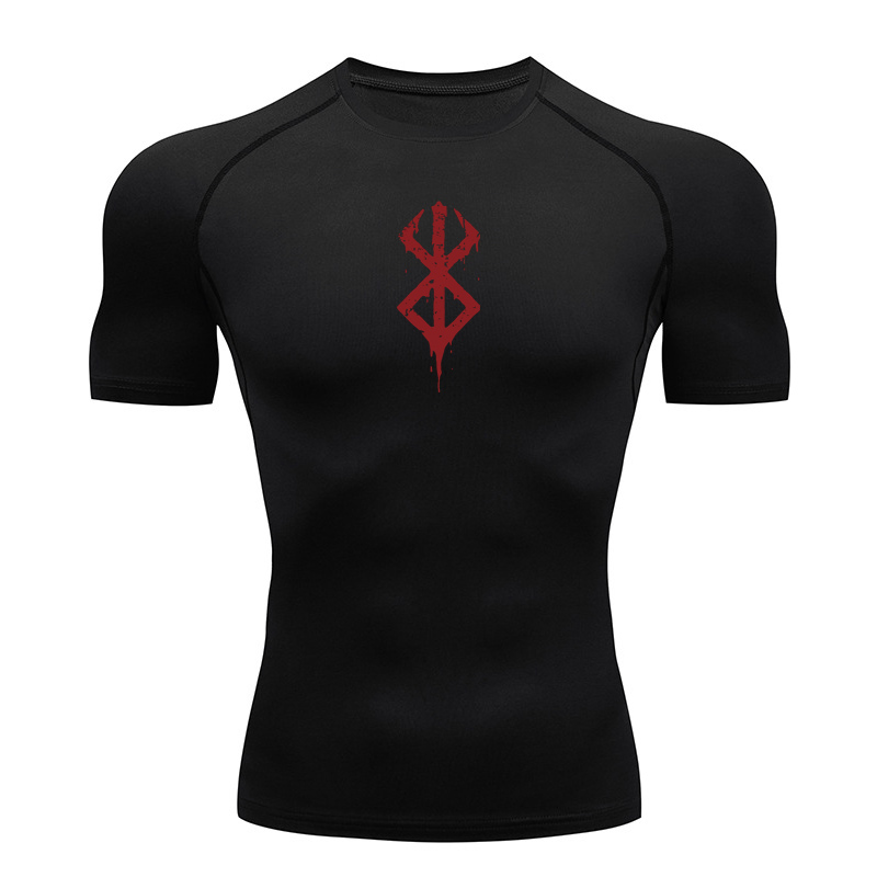 Base Layer Top - Męskie koszulki kompresyjne z nadrukiem, letnie
