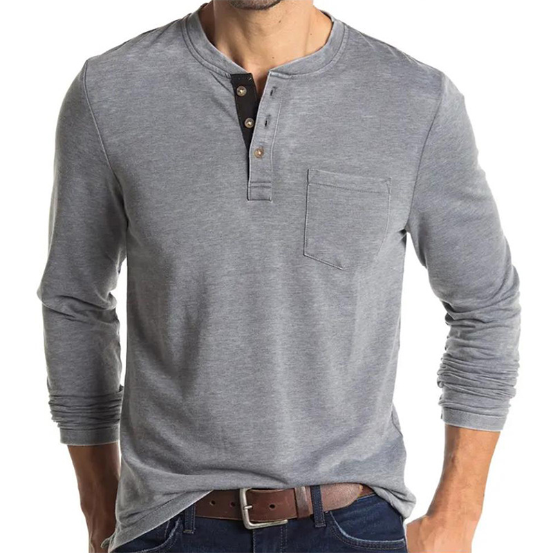 Męska koszulka Henley z długim – Undershirt Crew Neck recenzja i cena